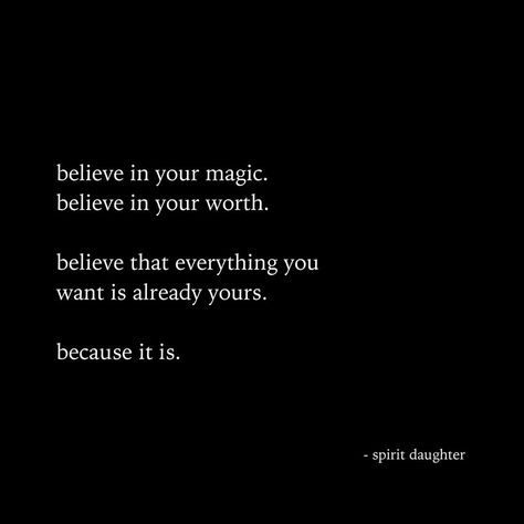 Spirit Daughter on Instagram: “Feels like a good time to believe ✨✨✨✨ #waxingmoon #inspireyourself” Spirit Daughter Quotes, Spirit Daughter, Magic Quotes, Worth Quotes, Growth Quotes, Daughter Quotes, Believe In Magic, Good Time, My Vibe