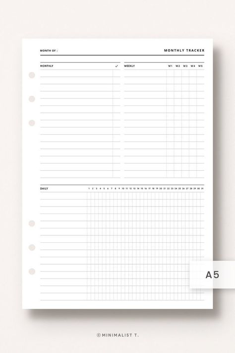 A5 Inserts : Monthly Tracker, Habit Tracker, Weekly Tracker, Daily Tracker, Printable Tracker Daily Tracker Printable, Good Notes Daily Planner, Habit Tracker Weekly, Hours Tracker, Yearly Planning, Work Planning, Weekly Tracker, Monthly Tracker, Daily Tracker