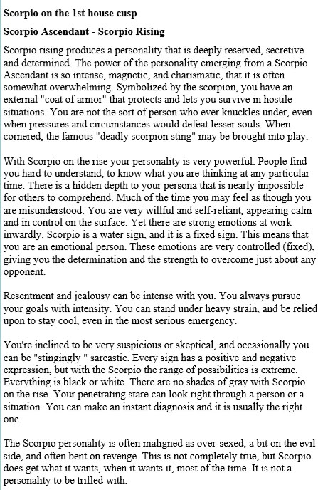 Scorpio 1st house cusp {Scorpio ascendant} Moon In 1st House, Rising Scorpio Ascendant, Pluto In The 1st House, Scorpio Rising Woman, Rising Scorpio, Mars Astrology, Scorpio Ascendant, Zodiac Quotes Scorpio, Scorpio Rising