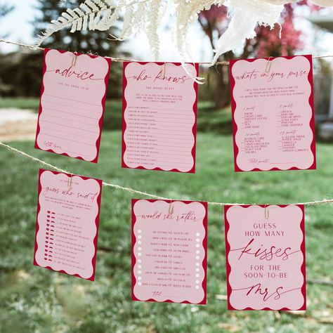 Retro Bridal Showers, Whats In Your Purse, Wedding Shower Games, Different Signs, Pink Bridal Shower, Rose Rouge, Bridal Shower Games, Shower Games, Wedding Shower