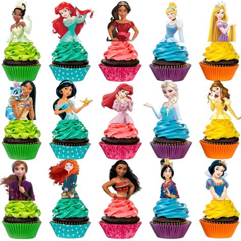 PRICES MAY VARY. 【Princess Birthday Party Supplies】 Unique design for Princess themed party supplies cake topper, girls will love it. 【Package Includes】 30pcs Princess themed cupcake toppers(15 style,each is 2pcs). 【Widely Use】 The Princess themed cupcake topper decorations is suitable for Princess party, dining, outdoor activities and other related girls party occasions, this sturdy party decoration supplies can meet your various occasion needs and bring joy for your carefully prepared party. 【 Disney Princess Cake Topper, Disney Princess Cupcakes, Princess Birthday Decorations, Birthday Cake Decorations, Princess Cupcake, Princess Cupcake Toppers, Princess Birthday Party Decorations, Disney Princess Cake, Princess Theme Birthday