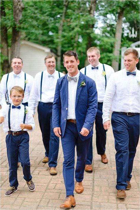 Groomsmen Attire Suspenders, Teal Weddings, Navy Blue Groomsmen, Daffodil Wedding, Wedding Teal, Rustic Wedding Groomsmen, Beach Wedding Groomsmen, Blue Groomsmen, Grooms Attire