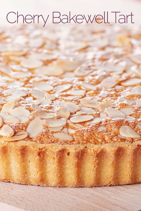 Cherry Bakewell Tart Recipe, Scandinavian Desserts, Bakewell Tart Recipe, Cherry Bakewell Tart, Bakewell Tarts, Almond Tart Recipe, Pastry Case, Cherry Bakewell, Frangipane Tart