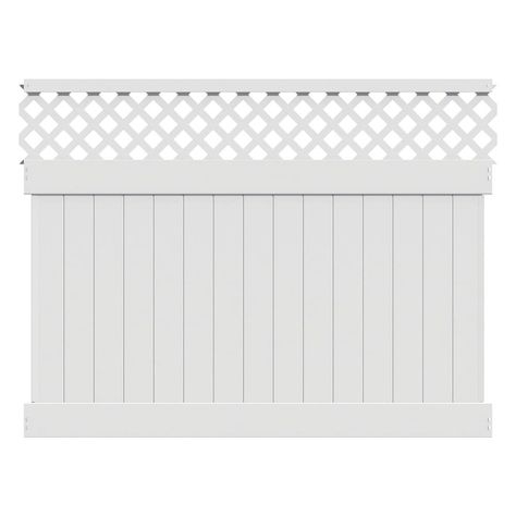 Fence With Lattice, Fence With Lattice Top, Tounge And Groove, Privacy Fencing, White Vinyl Fence, Vinyl Fence Panels, Privacy Fence Panels, Metal Fence Panels, Vinyl Fencing