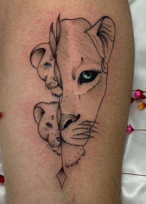 Link Tattoo Ideas, Mom Lion And Cub Tattoo, Letter Design Tattoo, Initial A Tattoo, Boy Mom Tattoo, Tattoo Arm Women, Letter A Tattoo, Art Drawings Tattoo, For Women Tattoo Design