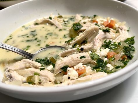 This fresh take on chicken soup, adapted from one in the third volume of Joanna Gaines’ “Magnolia Table” cookbook series (Morrow, $40), is a riff on the Greek classic, avgolemono. A few egg yolks add body, nutrients, and a velvety texture — no heavy cream required! Along with lemon juice and orzo pasta, this version has aromatics and a garnish of herbs and feta. It’s easy to make, so long as you temper the yolks first with hot broth as directed. Serves 6-8. RECIPE HERE – Susan Puckett Greek Lemon Chicken Soup Crockpot, Low Carb Greek Lemon Chicken Soup, Easy Greek Lemon Chicken Soup, Authentic Greek Lemon Chicken Soup, Greek Lemon Chicken Soup Avgolemono, No Heavy Cream, Greek Lemon Chicken Soup, Lemon Chicken Soup, Training Studio