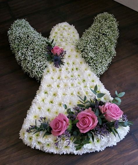 Angel Wings Flower, Angel Flowers, Only Angel, Gravesite Decorations, Fancy Christmas Ornaments, Grave Flowers, Bouquet Delivery, Spring Floral Wreath, Cemetery Decorations