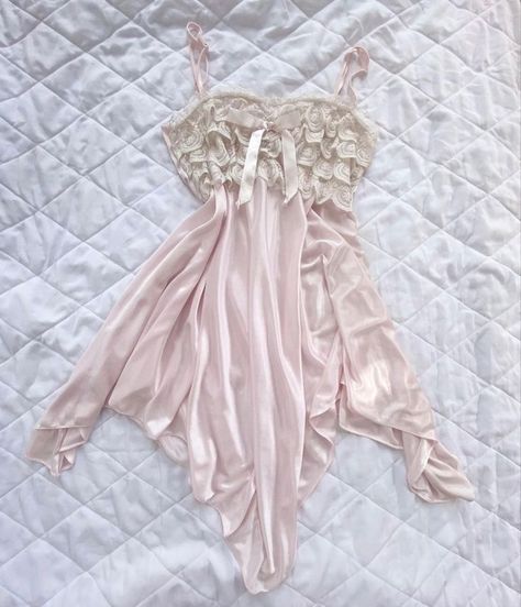 Babydoll Dress Aesthetic, Pink Babydoll Dress, Pink Babydoll, Retro Lingerie, Fairy Clothes, Pastel Outfit, Boutique Dress Designs, Dress Aesthetic, Earth Angel