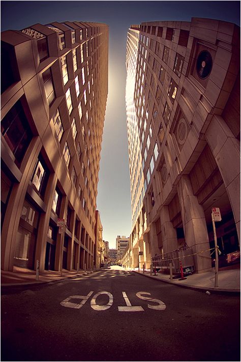 Building streets fisheye view fish eye photography Fish Eye Lens Photography, Fish Eye Photography, Worm's Eye View Photography, Fisheye Photography, Worms Eye View, Perspective Photos, Fisheye Lens, Perspective Photography, Eye Lens