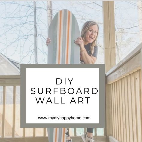 Painted Surfboard Ideas Diy, Diy Surfboard Decor, Diy Surfboard, Ocean Themed Room, Surf Wall Decor, Best Farmhouse Sinks, Beachy House, Ocean Themed Rooms, Surfboard Decor