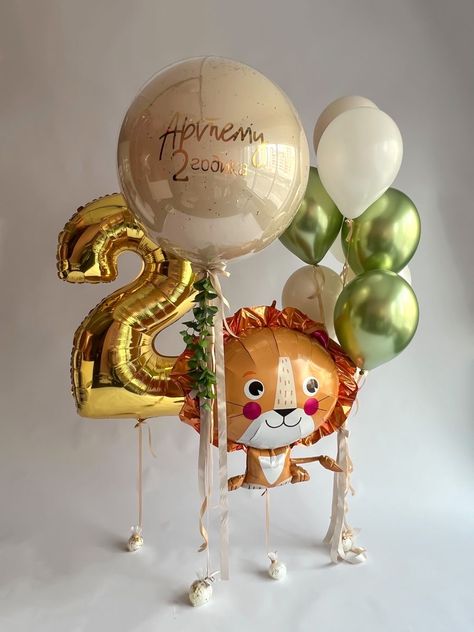 Tiger Birthday Party, 2nd Birthday Party For Boys, Balloons Ideas, Animal Birthday Cakes, 1st Birthday Balloons, 1st Birthday Girl Decorations, Tiger Birthday, Kids Aesthetic, Baby Boy 1st Birthday Party