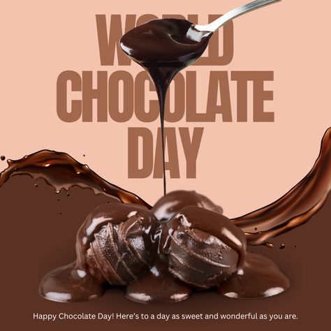 Tap on Link to Use this Fully Customizable Template on Canva. #chocolateday #socialmedia #creative #minimal #canva #bold #canvatemplate #designtemplate #free #greetings #template #poster #worldchocolateday #chocolate Chocolate Advertisement Ideas, Chocolate Social Media Post, Chocolate Social Media Design, Chocolate Instagram Post, Chocolate Poster Design Ideas, Chocolate Poster Design, World Chocolate Day, Happy Chocolate Day, Social Media Advertising Design