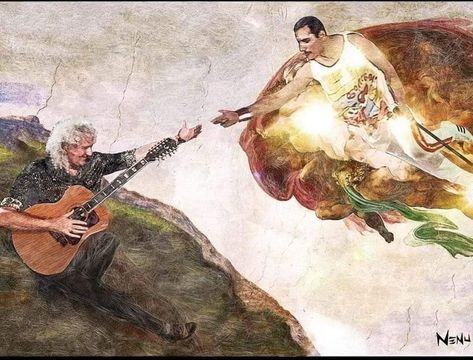 Brian May And Freddie Mercury, Freddie Mercury And Brian May, Queen Brian May, Beatles Art, Harry Potter Artwork, Queen Pictures, Queen Freddie Mercury, Queen Art, Brian May