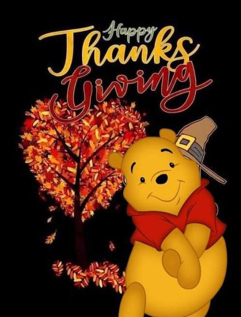 Thanksgiving Pooh Bear, Pooh Bear Thanksgiving, Happy Thanksgiving Images For Friends, Happy Thanksgiving Images Cute, Winnie The Pooh Thanksgiving, Pooh Thanksgiving, Thanksgiving Pics, Winnie The Pooh Gif, Happy Thanksgiving Pictures