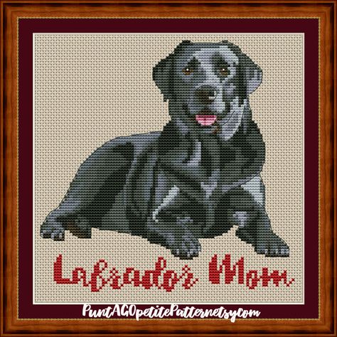 Labrador Nero, Mom Cross Stitch, Stitch Gifts, Silver Labrador, Labrador Noir, Labrador Mom, White Husky, Chihuahua Mom, German Shepherd Mom