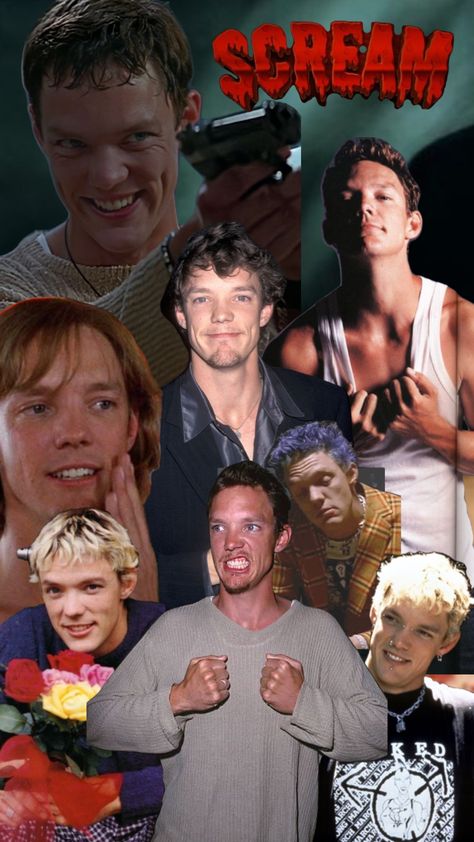 Matthew Lillard Collage, Hailey Core, Scream Aesthetic, Matthew Lilard, Stu Macher, Matthew Lillard, Skeet Ulrich, 90s Wallpaper, The Lizard