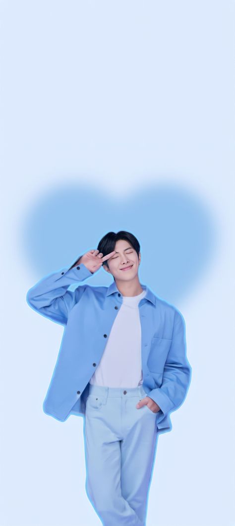 Rm Blue Wallpaper, Kim Namjoon Collage, Blue Bts Wallpaper, Bts Blue Wallpaper, Namjoon Leader, Bts Blue Aesthetic, Rm Aesthetic Wallpaper, Rm Bts Aesthetic, Rm Blue