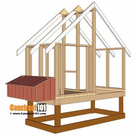 4x8 Chicken Coop, Simple Chicken Coop Plans, Chicken Coop Plans Free, Small Chicken Coops, Easy Chicken Coop, Garden Boxes Diy, Backyard Chicken Coop Plans, Diy Chicken Coop Plans, Chicken Tractor