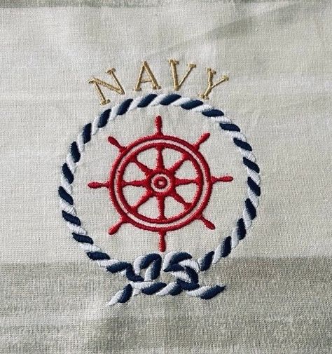 Nautical rudder Wheel with a Rope Frame, 5 sizes machine embroidery designs instant download by StitchLogoFactory on Etsy Nautical Embroidery, Rope Frame, The Design Files, Blue Ink, Machine Embroidery Design, Design Digital, Embroidery Machine, Digital Pattern, Instant Download Etsy