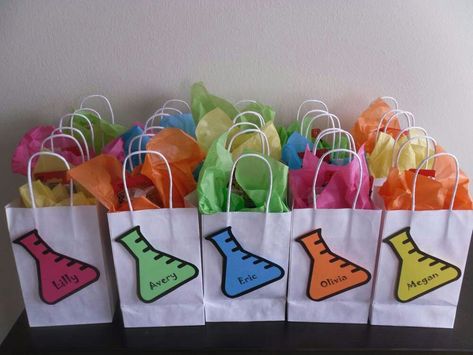 Science Party Favors, Fun Birthday Party Ideas, Science Themed Party, Science Birthday Party Ideas, Scientist Birthday Party, Mad Scientist Birthday, Mad Science Party, Scientist Birthday, Mad Scientist Party