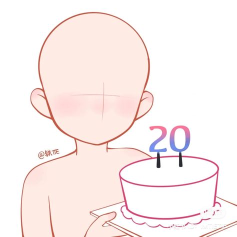 Birthday Drawing Pose Reference, Birthday Chibi Base, Drawing Base Birthday, Drawing Poses Birthday, Happy Birthday Ych Base, Ych Birthday Poses, Birthday Ych Base, Anime Birthday Drawing, Birthday Reference Poses