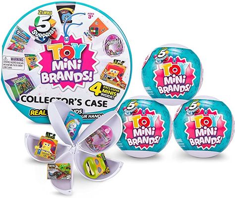 Amazon.com: 5 Surprise Toy Mini Brand Series 1 Collector's Kit - Amazon Exclusive Mystery Capsule Real Miniature Toys by Zuru (3 Capsules + 1 Collector's Case) : Toys & Games Toy Brands, Rare Roses, Mini Brands, Toy Brand, Kids Discover, Plastic Toys, Disney Toys, Miniature Toys, Free Amazon Products