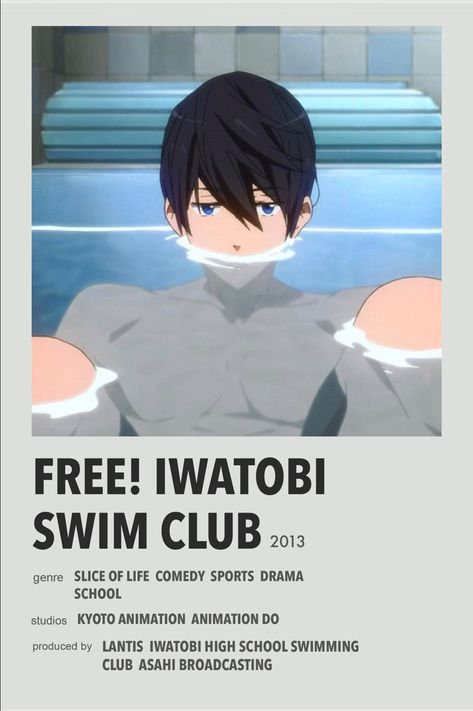 Minimalist Anime Poster, Minimalist Anime, Minimalistic Poster, Anime Photo, Anime Suggestions, Film Posters Minimalist, Free Iwatobi Swim Club, Kyoto Animation, Poster Anime