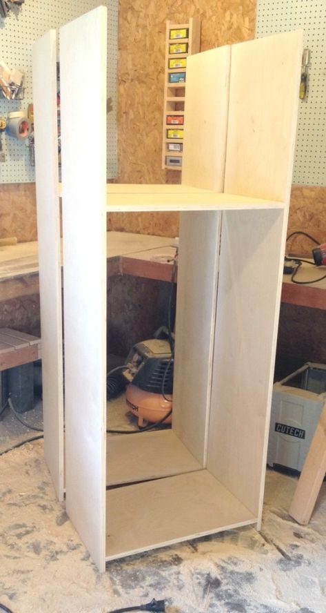 How to Build Floor to Ceiling Built Ins How To Build Floor To Ceiling Cabinets, Diy Bathroom Built In Cabinet, Bathroom Storage Floor To Ceiling, Floor To Ceiling Cabinets Diy, Diy Floor To Ceiling Wardrobe, Diy Floor To Ceiling Cabinets, Floor To Ceiling Pantry Cabinets, Pantry Build, Diy Built In Wardrobes