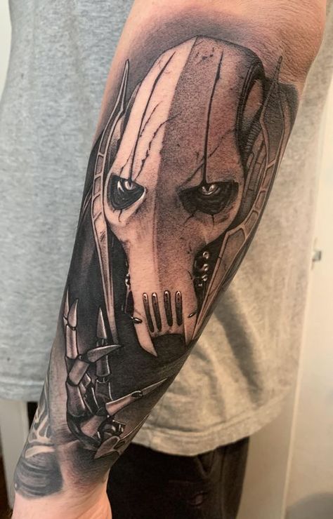 General Grevious Tattoo, General Grievous Tattoo, Star Wars Sleeve Tattoo, Star Wars Sleeve, Raw Tattoo, Star Wars Tattoo Ideas, Frank Tattoo, Star Wars Tattoo Sleeve, Alex Tattoo