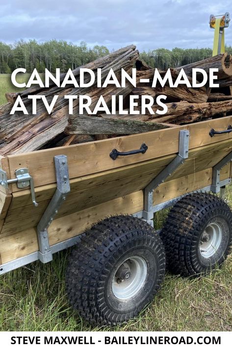 Atv Dump Trailer, Quad Trailer, Utv Trailers, Garden Tractor Attachments, Outdoor Wagon, Garage Projects, Atv Attachments, Steel Architecture, Property Ideas