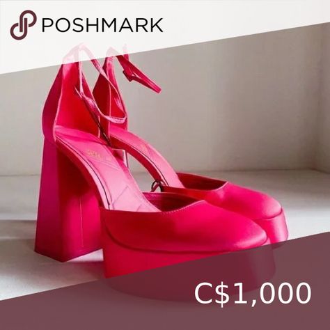 ISO Zara Pink Satin Platform Heels Satin Platform Heels, Zara Shoes, Pink Satin, Platform Heels, Zara, Satin, Heels, Jewelry Watches, Plus Fashion