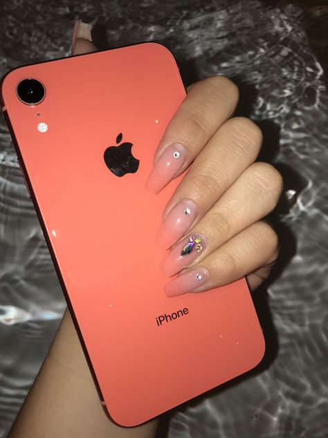 I Phone Xr Aesthetic, Iphone Xr Aesthetic Cases, Coral Iphone Xr Aesthetic, Iphone Xr Red, Coral Ombre Nails, Iphone Xr Cases Clear, Tumblr Phone Case, Apple Smartphone, Coral Ombre