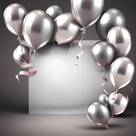 Free Silver Birthday Background Image White And Silver Wallpaper, 11 Birthday, Birthday Background Images, Balloon Background, Silver Birthday, Silver Balloon, Birthday Wallpaper, Celebration Background, Silver Wallpaper