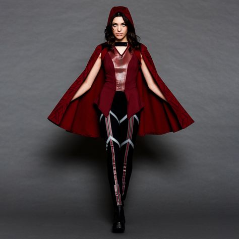 Red Cape Aesthetic, Marvel Shopping, Wanda Maximoff Costume Wandavision, Wandavision Cosplay, Superhero Long Sleeve Costume For Cosplay, Wandavision Scarlet Witch, Not All Superheroes Wear Capes, Red Priestess, Marvel Style