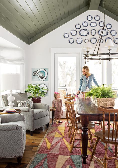 Beyond Walls Top Green Paint Colors, Sage Green Paint Colors, Painted Ceiling Beams, Sage Green Paint Color, Bright Paint Colors, Picking Paint Colors, Monochromatic Room, Sage Green Paint, Accent Ceiling