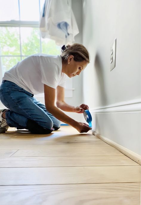 How To Paint Trim, Wood Baseboard, Painting Baseboards, Paint Trim, Losing Your Mind, Gallon Of Paint, Spring Tablescapes, Paint Wood, Angled Brush