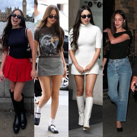 Olivia Rodrigo Street Style Casual, Olivia Rodrigo Fashion Style, Olivia Rodrigo Casual Outfit, Olivia Rodrigo Outfits Casual, Olivia Rodrigo Street Style, Olivia Rodrigo Outfits, Olivia Rodriguez, Astrology Aesthetic, Fits Inspiration