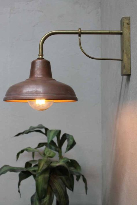 Copper Wall Light, Rustic Wall Lighting, Outdoor Barn Lighting, Vintage Wall Lights, Exterior Wall Light, Copper Lamps, Copper Lighting, Light Copper, Outdoor Sconces