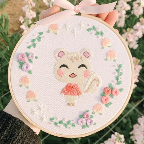 Marshal Acnh, Acnh Art, Learning To Embroider, Random Crafts, Embroidery Tutorial, Animal Crossing Qr, Embroidery Ideas, Embroidery Inspiration, Embroidery Tutorials