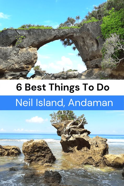 One of the most beautiful islands in Andaman, Neil Island is known for its pristine beaches and unspoiled marine reserves. Check out this post to know about the amazing things to do in Neil Island. #neilisland #neilislandandaman Neil Island Andaman, Neil Island, India Trip, Andaman Islands, Andaman And Nicobar Islands, Island Destinations, Island Food, Activities To Do, India Travel