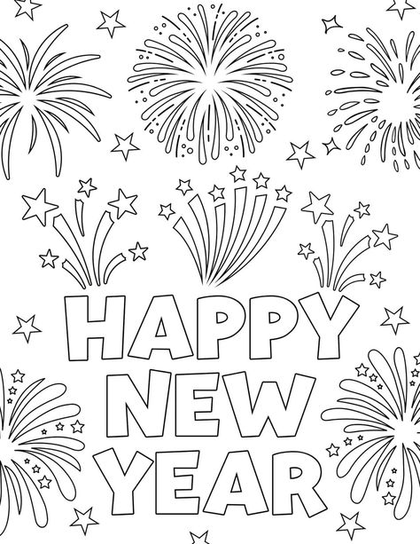 Let your children ring in the new year with these fun and free New Year coloring pages for 2024! From dazzling party hats to clocks ticking down to midnight, there are Happy New Year coloring sheets for kids of all ages, including toddlers, preschoolers, older kids, and teens. Whether you want to use these at home, in the classroom, or at holiday parties, these new year printables make a great first-of-the-year activity for kids of different ages! New Year Printables, New Years Hat, Snowman Coloring Pages, New Year Coloring Pages, Dinosaur Coloring Pages, Coloring Sheets For Kids, Fall Coloring Pages, Ring In The New Year, Easy Coloring Pages