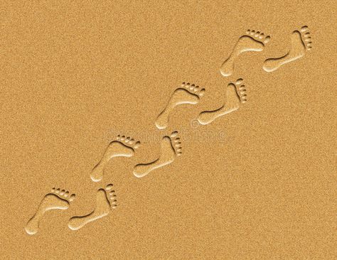 Footsteps Drawing, Footprints In The Sand, Illustration Vector, The Sand, Stock Photography, Stock Illustration, Vector Illustration, Walking, Clip Art