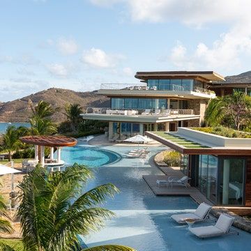 Ocean View Balcony, Outdoor Tub, Caribbean Island, Luxury Contemporary, Dream Beach, Richard Branson, Studio 54, British Virgin Islands, Private Island