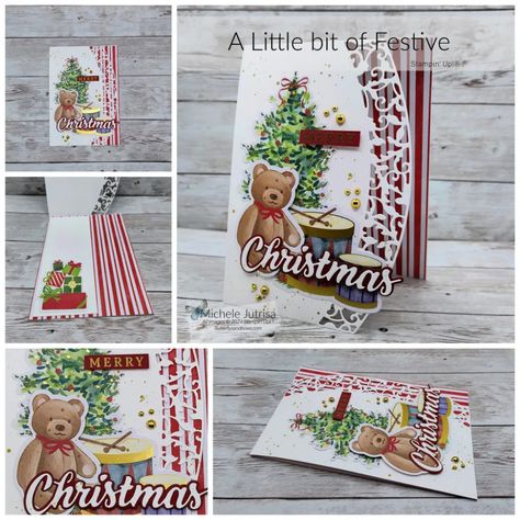 A Little Bit Festive - Joyful Images, Customer Appreciation Gifts, Create Christmas Cards, Back Ground, Stampin Up Christmas Cards, Wink Of Stella, Stampin Up Christmas, Beautiful Cards, Diy Christmas Cards