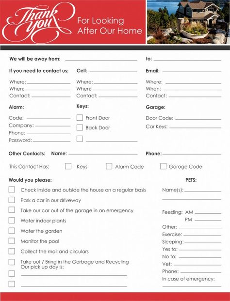 House Sitter Checklist, House Sitting Checklist, Financial Checklist, Vacation Checklist, Checklist Printable, House Sitter, Business Newsletter, Business Checklist, House Sitting