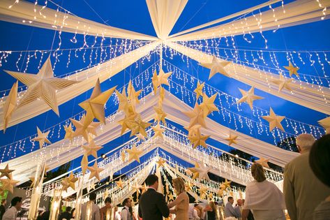 Wedding Tent Lighting, Starry Night Wedding, Prom Themes, Air Tent, Tent Decorations, Summer Beach Wedding, Tent Lighting, Celestial Wedding, Beautiful Beach Wedding