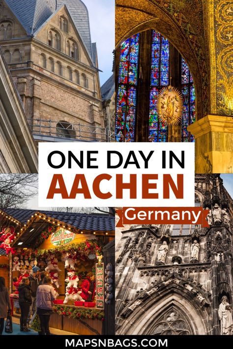 Aachen is a sweet town in Western Germany. One day is enough to feel the cozy vibe of this city famous for having one of the best Christmas markets in the country. Check it out! #aachen #germany #christmasmarket #cathedral #charlesmagne #xmas #statues #thingstodo #winter #daytrip #cologne #dusseldorf #medieval Aachen Christmas Market, Aachen Cathedral, Germany Travel Destinations, Where Is Bora Bora, Aachen Germany, Interesting Things To Do, Germany Travel Guide, Best Christmas Markets, Visit Germany