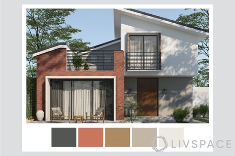 exterior house paint-textured walls-scandinavian style Colour Of House, Exterior Brick Paint Colors, Exterior House Paint Ideas, House Outside Colour Combination, House Paint Ideas, Exterior Paint Colours, Wall Paint Colour Combination, Brick Paint Colors, Exterior Paint Color Combinations