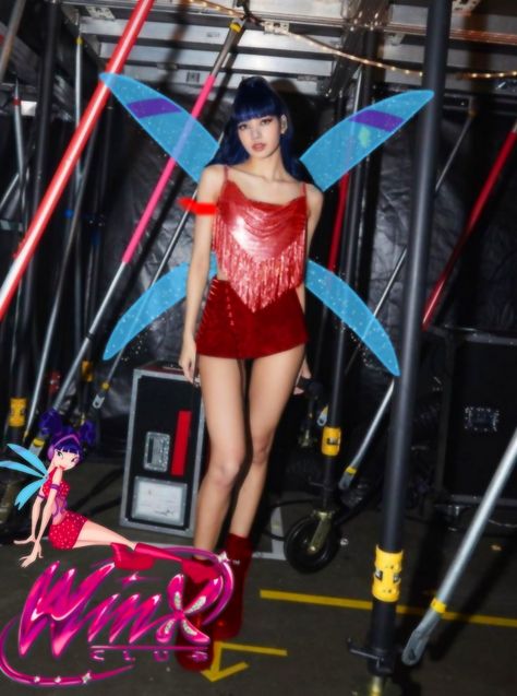 Lisa x Musa Musa Winx Club Aesthetic Outfit, Blackpink Halloween Costume, Musa Halloween Costume, Musa Inspired Outfits, Musa Winx Club Costume, Disfraz Winx Club, Musa Winx Club Outfit, Blackpink Costume, Musa Costume