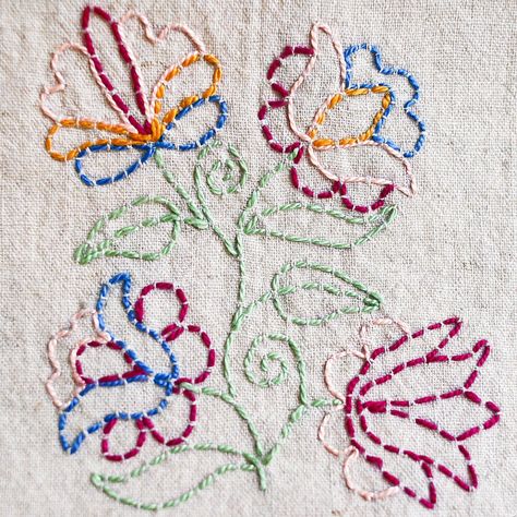 Run Don't Walk Running Stitch Running Stitch Embroidery, Couching Embroidery, Crewel Embroidery Tutorial, Couching Stitch, Stitch Embroidery Design, Crewel Embroidery Patterns, Pola Manik, Hungarian Embroidery, Crewel Embroidery Kits